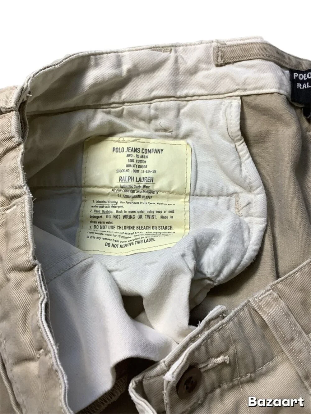 Polo Jeans Ralph Lauren Vintage Pants Men’s 36x34 Cream Straight Leg